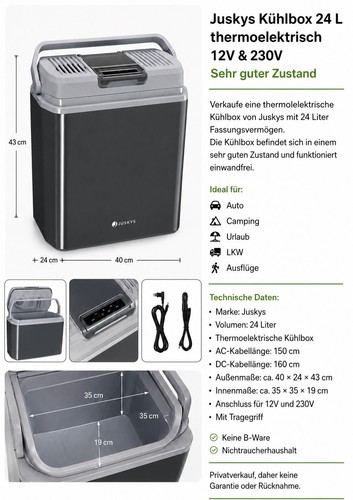 Juskys elektrische kühlbox - juskys,